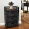 Household Essentials Woven 3 Drawer Chest with Cutout Handles